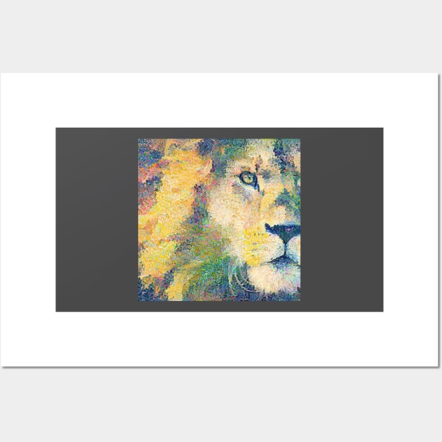 lion painting (leo art, lion king) Wall Art by Thepurplepig